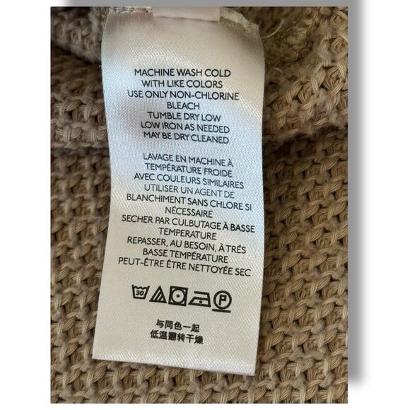 We The Free She's a Keeper Mock Neck Sweater Knit Oversized Tan Women’s Size S - Picture 11 of 12